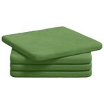 Casa si Gradina - Textile si covoare - Perne si pilote - Perne decorative - Perne de Sezut 4 pcs Verde deschis 40 x 40 x 3 cm Catifea - Infinity.ro