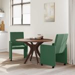 Casa si Gradina - Mobilier - Scaune si fotolii - Scaune - Scaune de dining cu roti 2 pcs Gri verde 57 x 66 x 94 cm - Infinity.ro