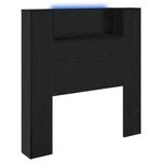 Casa si Gradina - Mobilier - Paturi si accesorii - Accesorii paturi - Tablie de pat cu LED, albastru, 203x16x78/88 cm, textil - Infinity.ro