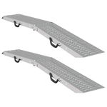 Auto si Moto - Remorci si platforme auto - Rampa de Incarcare 2 pcs Argintiu 166 x 22,5 x 4,5 cm - Infinity.ro