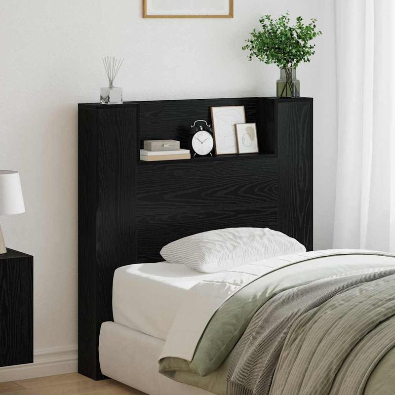 Casa si Gradina - Mobilier - Paturi si accesorii - Accesorii paturi - Tablie de pat cu LED, albastru, 203x16x78/88 cm, textil - Infinity.ro