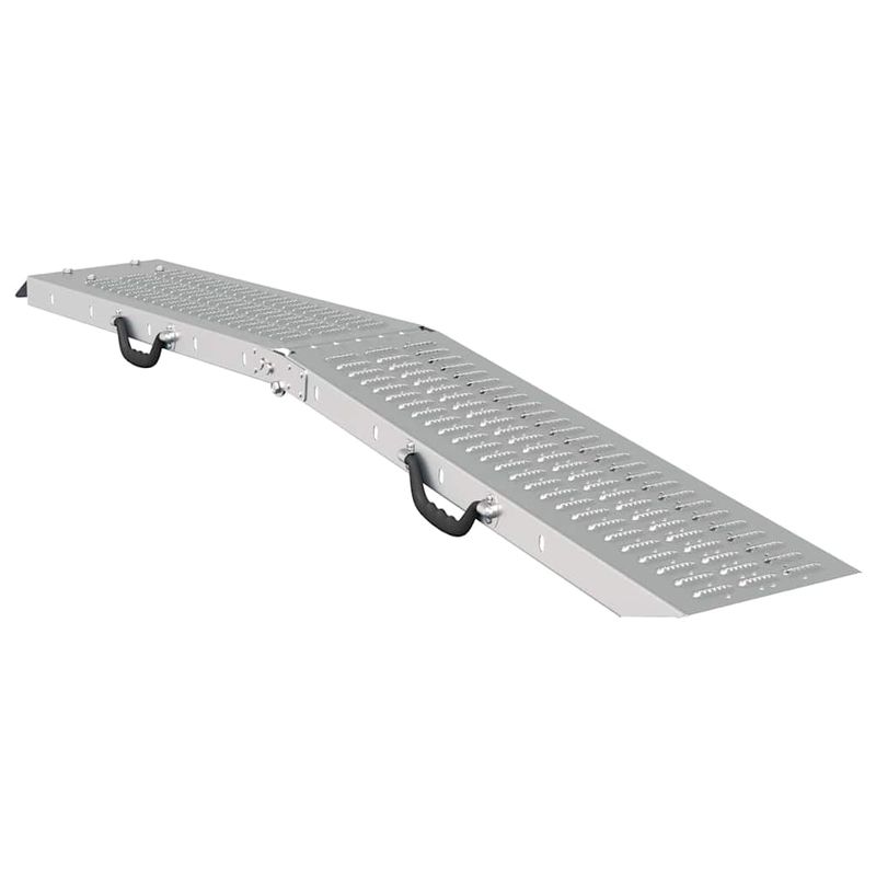 Auto si Moto - Remorci si platforme auto - Rampa de Incarcare 2 pcs Argintiu 166 x 22,5 x 4,5 cm - Infinity.ro