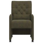 Casa si Gradina - Mobilier - Scaune si fotolii - Scaune - Scaune de dining cu roti 2 pcs Verde militar 58 x 67 x 97 cm - Infinity.ro