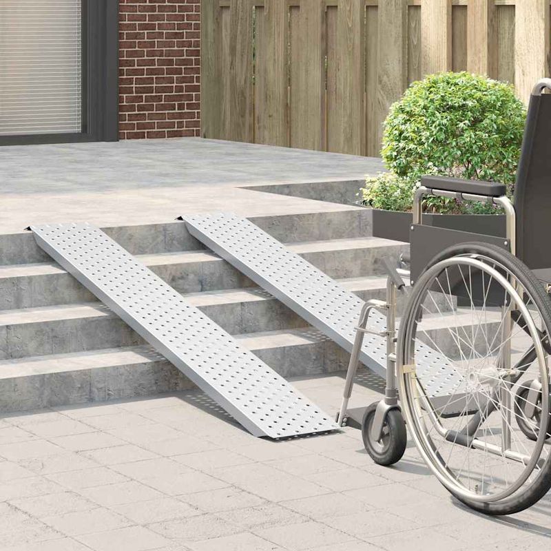 Auto si Moto - Remorci si platforme auto - Rampa de Incarcare Argintiu 159 x 23 x 5 cm Otel Galvanizat - Infinity.ro