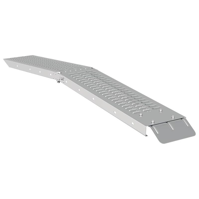 Auto si Moto - Remorci si platforme auto - Rampa de Incarcare 2 pcs Argintiu 166 x 22,5 x 4,5 cm - Infinity.ro