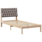 Casa si Gradina - Mobilier - Paturi si accesorii - Paturi - Cadru de pat cu tablie tapitata cu headboard Maro 90 x 190 cm - Infinity.ro