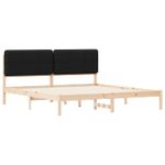 Casa si Gradina - Mobilier - Paturi si accesorii - Paturi - Cadru de pat cu tablie tapitata cu headboard Negru 180 x 200 cm - Infinity.ro