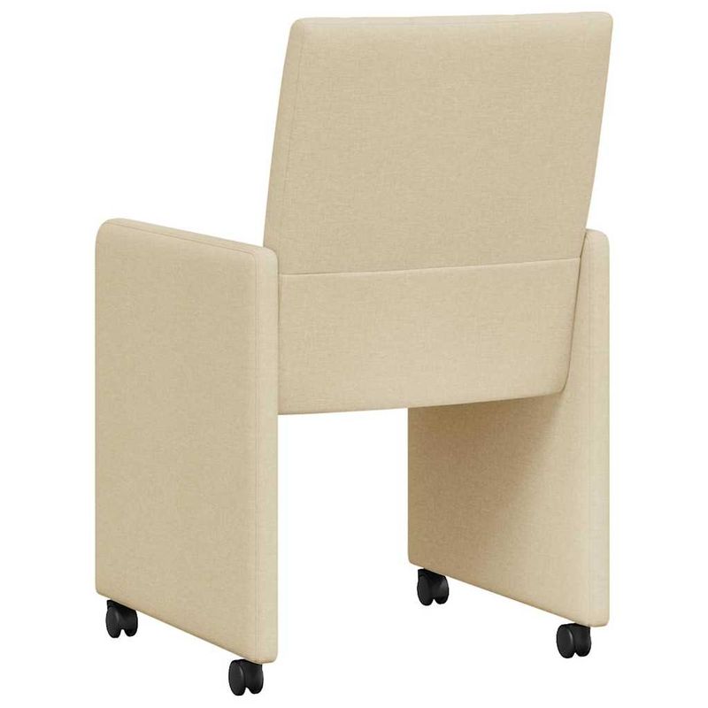 Casa si Gradina - Mobilier - Scaune si fotolii - Scaune - Scaune de dining cu roti 2 pcs Crem 58 x 65 x 94 cm tesatura - Infinity.ro