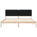 Casa si Gradina - Mobilier - Paturi si accesorii - Paturi - Cadru de pat cu tablie tapitata cu headboard Negru 180 x 200 cm - Infinity.ro