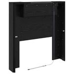 Casa si Gradina - Mobilier - Paturi si accesorii - Accesorii paturi - Tablie de pat cu LED, albastru, 203x16x78/88 cm, textil - Infinity.ro