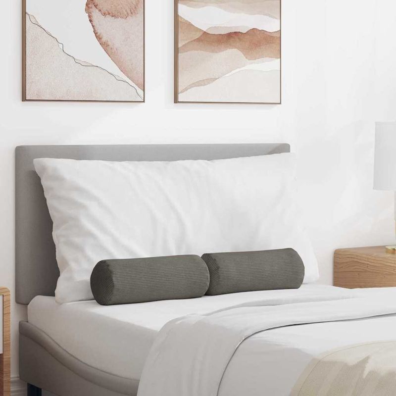 Casa si Gradina - Textile si covoare - Perne si pilote - Perne decorative - Perne Bolster 2 pcs Gri deschis Ø 15 x 40 cm - Infinity.ro