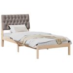 Casa si Gradina - Mobilier - Paturi si accesorii - Paturi - Cadru de pat cu tablie tapitata cu headboard Maro 90 x 190 cm - Infinity.ro