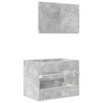 Casa si Gradina - Mobilier - Mobilier baie - Corpuri baie - Set de mobilier pentru baie Gri din beton Lemn compozit - Infinity.ro