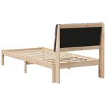 Casa si Gradina - Mobilier - Paturi si accesorii - Paturi - Cadru de pat cu tablie tapitata cu headboard Maro 90 x 190 cm - Infinity.ro