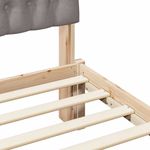 Casa si Gradina - Mobilier - Paturi si accesorii - Paturi - Cadru de pat cu tablie tapitata cu headboard Maro 90 x 190 cm - Infinity.ro