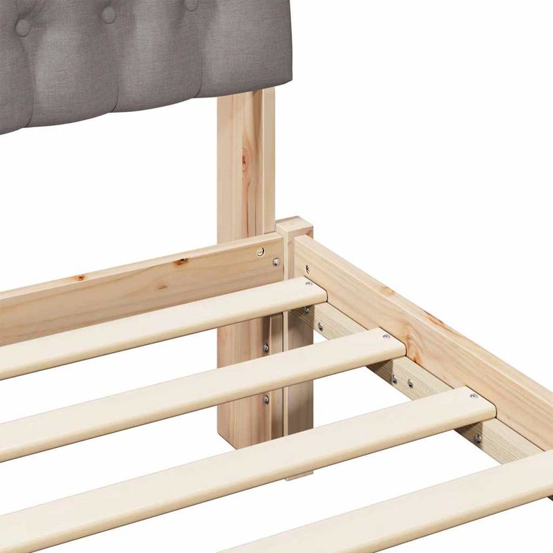 Casa si Gradina - Mobilier - Paturi si accesorii - Paturi - Cadru de pat cu tablie tapitata cu headboard Maro 90 x 190 cm - Infinity.ro