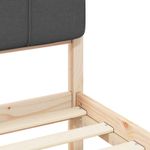 Casa si Gradina - Mobilier - Paturi si accesorii - Paturi - Cadru de pat cu tablie tapitata Gri inchis 135 x 190 cm - Infinity.ro