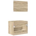 Casa si Gradina - Mobilier - Mobilier baie - Corpuri baie - Set de mobilier pentru baie Stejar Sonoma Lemn compozit - Infinity.ro