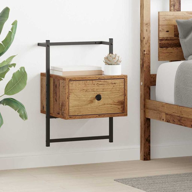 Casa si Gradina - Mobilier - Comode si corpuri - Noptiere - Noptiera Lemn Vechi 35 x 30 x 51 cm Lemn compozit - Infinity.ro