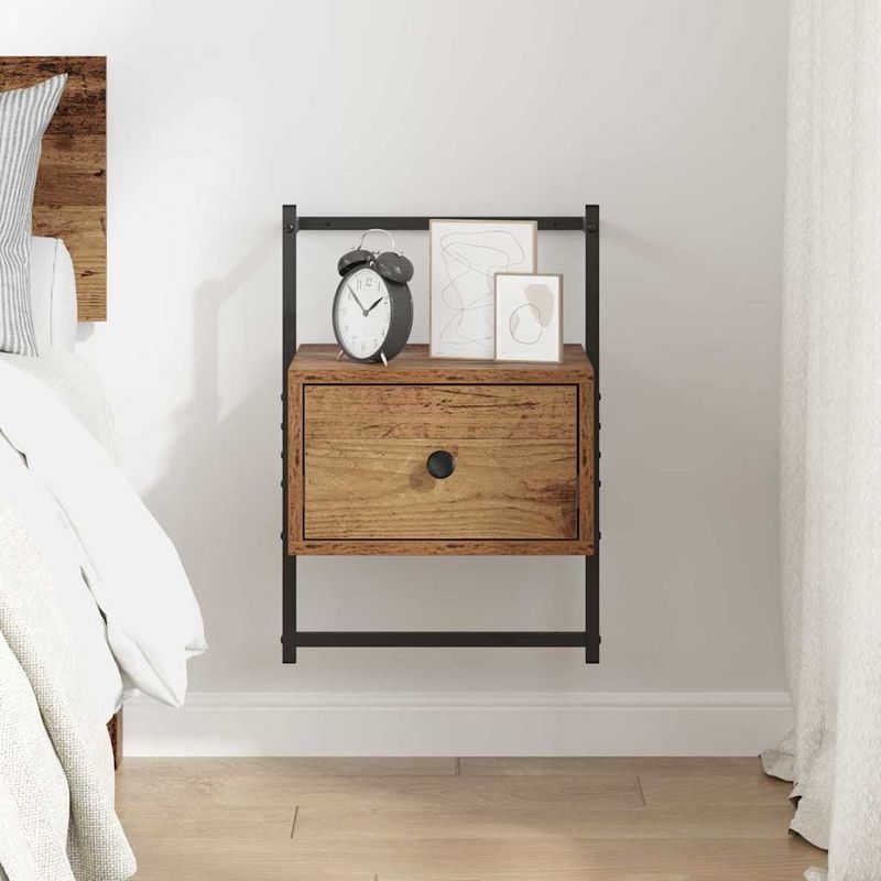Casa si Gradina - Mobilier - Comode si corpuri - Noptiere - Noptiera Lemn Vechi 35 x 30 x 51 cm Lemn compozit - Infinity.ro