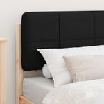 Casa si Gradina - Mobilier - Paturi si accesorii - Paturi - Cadru de pat cu tablie tapitata cu headboard Negru 75 x 190 cm - Infinity.ro