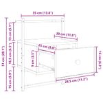 Casa si Gradina - Mobilier - Comode si corpuri - Noptiere - Noptiera Lemn Vechi 35 x 30 x 51 cm Lemn compozit - Infinity.ro