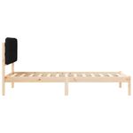 Casa si Gradina - Mobilier - Paturi si accesorii - Paturi - Cadru de pat cu tablie tapitata cu headboard Negru 75 x 190 cm - Infinity.ro