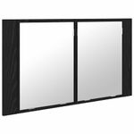 Casa si Gradina - Mobilier - Mobilier baie - Corpuri baie - Dulap cu oglinda pentru baie Stejar Negru 80 x 12 x 45 cm - Infinity.ro