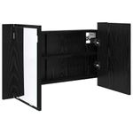 Casa si Gradina - Mobilier - Mobilier baie - Corpuri baie - Dulap cu oglinda pentru baie Stejar Negru 80 x 12 x 45 cm - Infinity.ro