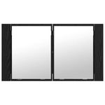 Casa si Gradina - Mobilier - Mobilier baie - Corpuri baie - Dulap cu oglinda pentru baie Stejar Negru 80 x 12 x 45 cm - Infinity.ro