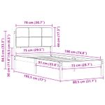 Casa si Gradina - Mobilier - Paturi si accesorii - Paturi - Cadru de pat cu tablie tapitata cu headboard Negru 75 x 190 cm - Infinity.ro