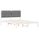 Casa si Gradina - Mobilier - Paturi si accesorii - Paturi - Cadru de pat cu tablie tapitata Gri deschis 135 x 190 cm - Infinity.ro