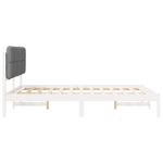 Casa si Gradina - Mobilier - Paturi si accesorii - Paturi - Cadru de pat cu tablie tapitata Gri deschis 135 x 190 cm - Infinity.ro
