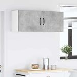 Casa si Gradina - Mobilier - Comode si corpuri - Corpuri bucatarie - Dulap suspendat de bucatarie cu raft cu usa 2 pcs Gri din beton - Infinity.ro