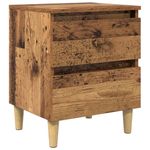 Casa si Gradina - Mobilier - Comode si corpuri - Noptiere - Dulap de pat cu sertar Lemn Vechi 40 x 35 x 50 cm Lemn compozit - Infinity.ro