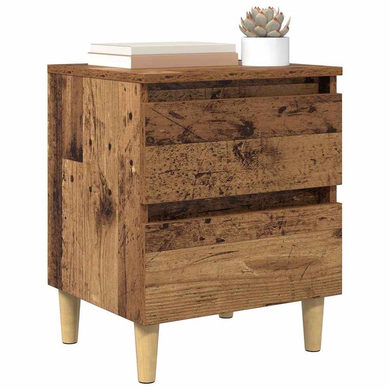 Casa si Gradina - Mobilier - Comode si corpuri - Noptiere - Dulap de pat cu sertar Lemn Vechi 40 x 35 x 50 cm Lemn compozit - Infinity.ro