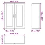 Casa si Gradina - Mobilier - Comode si corpuri - Corpuri bucatarie - Dulap suspendat de bucatarie Alb 80 x 31 x 100 cm Lemn compozit - Infinity.ro