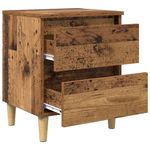 Casa si Gradina - Mobilier - Comode si corpuri - Noptiere - Dulap de pat cu sertar Lemn Vechi 40 x 35 x 50 cm Lemn compozit - Infinity.ro