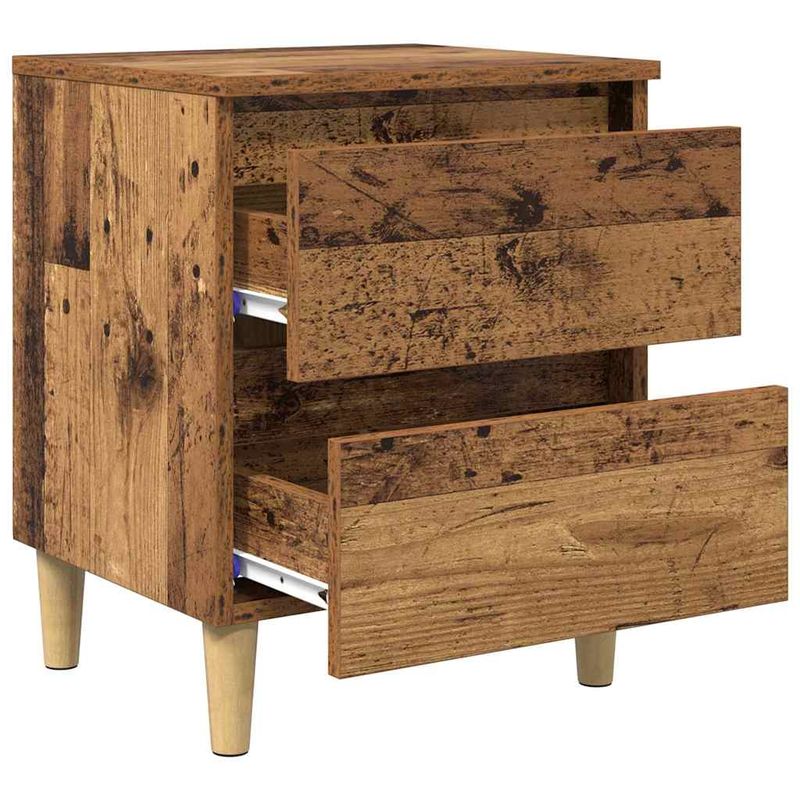 Casa si Gradina - Mobilier - Comode si corpuri - Noptiere - Dulap de pat cu sertar Lemn Vechi 40 x 35 x 50 cm Lemn compozit - Infinity.ro