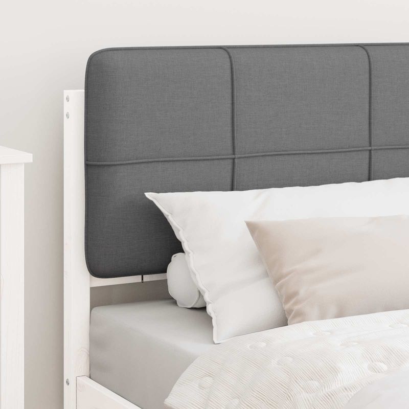 Casa si Gradina - Mobilier - Paturi si accesorii - Paturi - Cadru de pat cu tablie tapitata Gri deschis 100 x 200 cm - Infinity.ro