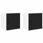 Casa si Gradina - Mobilier - Comode si corpuri - Corpuri bucatarie - Dulap suspendat de bucatarie cu usa 2 pcs Negru 40 x 31 x 40 cm - Infinity.ro