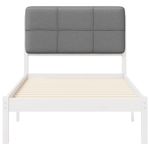 Casa si Gradina - Mobilier - Paturi si accesorii - Paturi - Cadru de pat cu tablie tapitata Gri deschis 100 x 200 cm - Infinity.ro