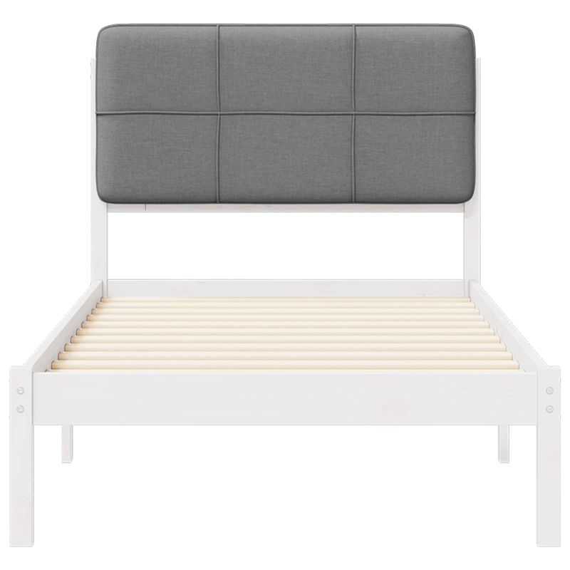 Casa si Gradina - Mobilier - Paturi si accesorii - Paturi - Cadru de pat cu tablie tapitata Gri deschis 100 x 200 cm - Infinity.ro