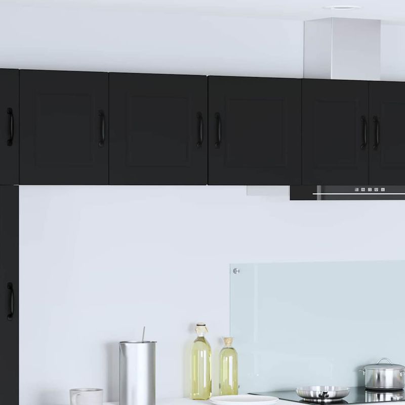 Casa si Gradina - Mobilier - Comode si corpuri - Corpuri bucatarie - Dulap suspendat de bucatarie cu usa 2 pcs Negru 40 x 31 x 40 cm - Infinity.ro