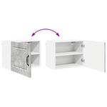 Casa si Gradina - Mobilier - Comode si corpuri - Corpuri bucatarie - Dulap suspendat de bucatarie cu raft cu usa 2 pcs Gri din beton - Infinity.ro