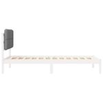 Casa si Gradina - Mobilier - Paturi si accesorii - Paturi - Cadru de pat cu tablie tapitata Gri deschis 100 x 200 cm - Infinity.ro