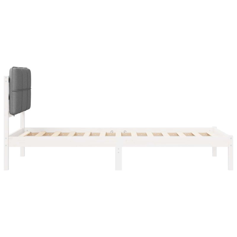 Casa si Gradina - Mobilier - Paturi si accesorii - Paturi - Cadru de pat cu tablie tapitata Gri deschis 100 x 200 cm - Infinity.ro