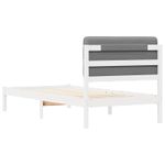 Casa si Gradina - Mobilier - Paturi si accesorii - Paturi - Cadru de pat cu tablie tapitata Gri deschis 100 x 200 cm - Infinity.ro