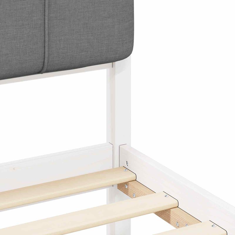 Casa si Gradina - Mobilier - Paturi si accesorii - Paturi - Cadru de pat cu tablie tapitata Gri deschis 100 x 200 cm - Infinity.ro