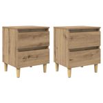 Casa si Gradina - Mobilier - Comode si corpuri - Noptiere - Dulapuri de pat 2 pcs Stejar Artizanal 40 x 35 x 50 cm - Infinity.ro